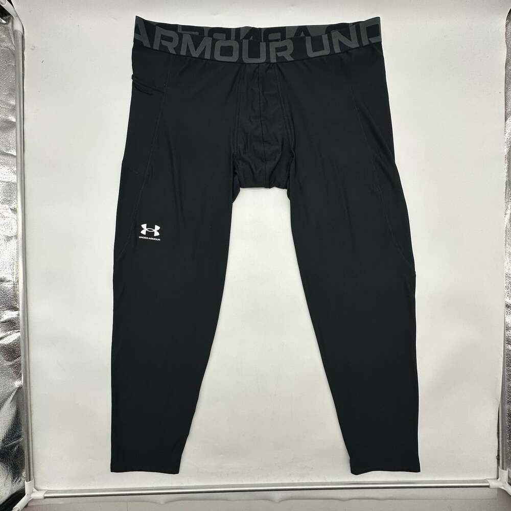 Under Armour Heat Gear Men's 4XL Black Full Length Athletic Compression Leggings